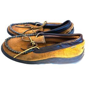 #8485 L B EVANS MENS SLIPPERS HOUSE SHOES SIZE 11 M SUEDE BROWN